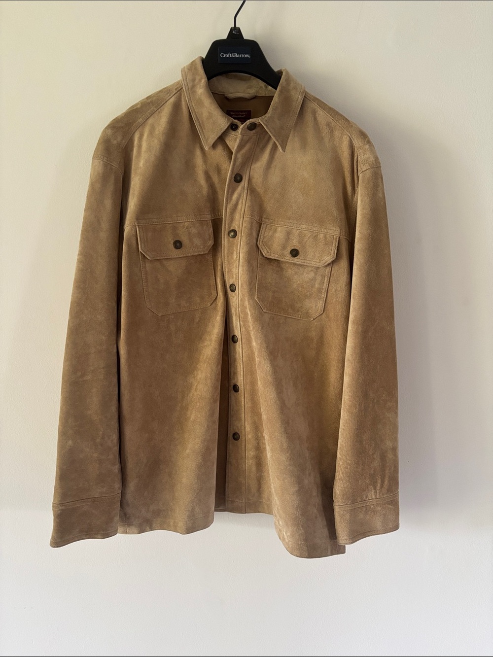 Eddie Bauer Suede Shirt Jacket - Brown